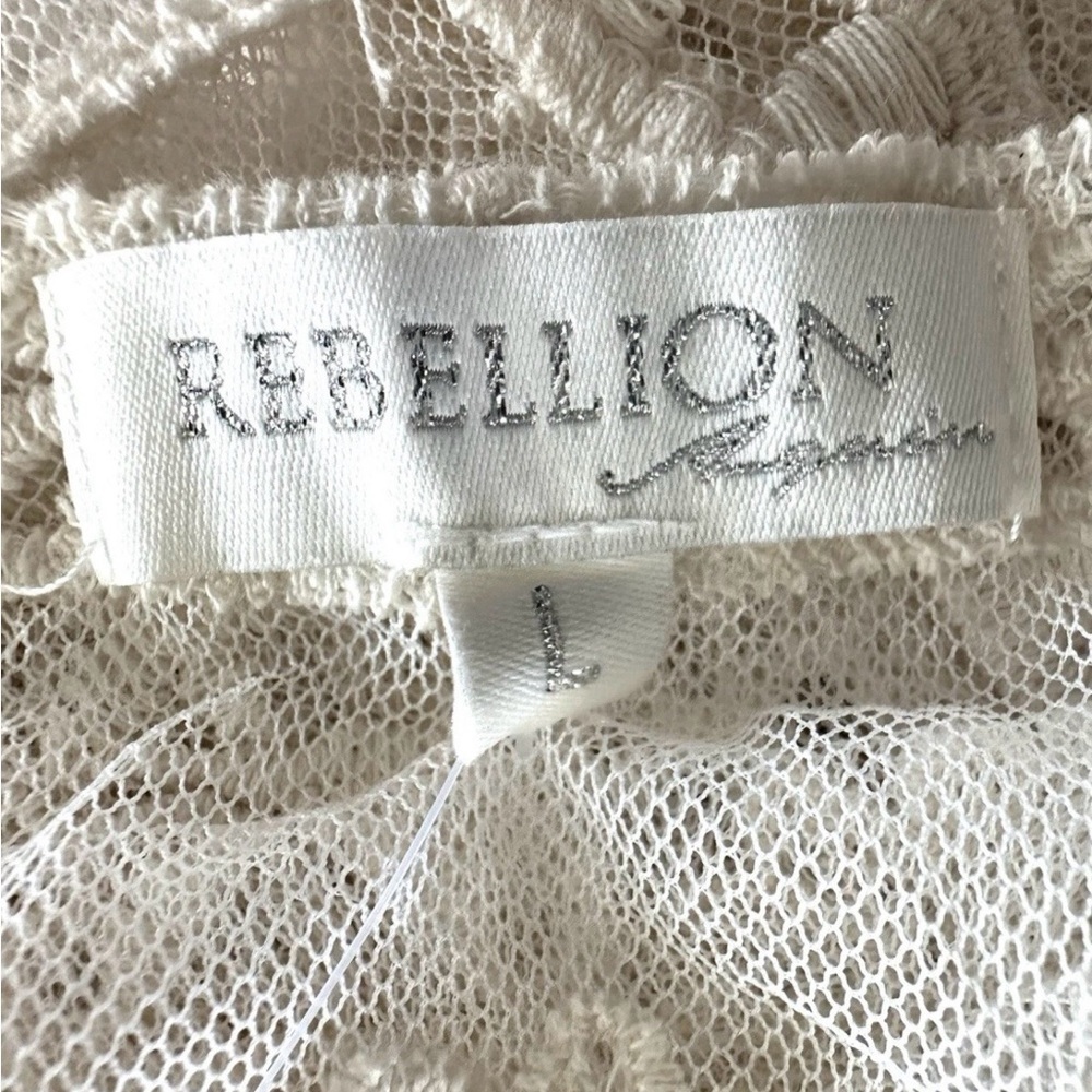 Rebellion Women's Lace Floral Kimono Robe Festival Boho Western Cardigan, NWT - Picture 8 of 9